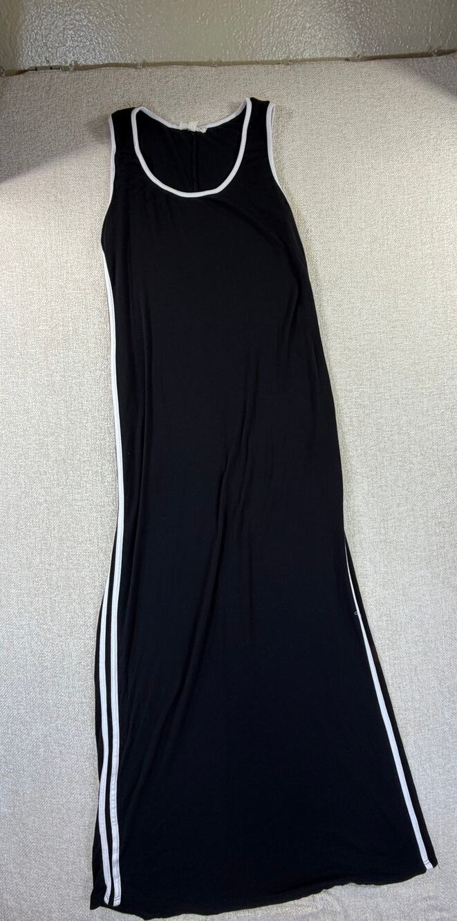 Rolla Coster Women M Black White Athleisure Sleeveless Sundress Coverup Casual